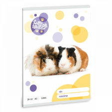  Cuki állatok tűzött füzet A/5, 32 lap sima, tengerimalac füzet