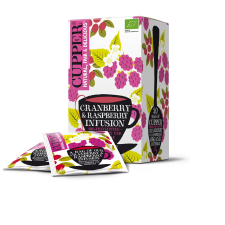 Cupper bio cranberry&raspberry tőzegáfonya-málna tea 20 db 50 g tea