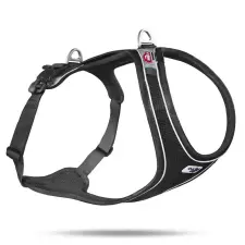  CURLI Kutyahám mágnessel Belka Comfort Black M, 20-30kg nyakörv, póráz, hám kutyáknak