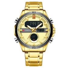 Curren férfi karóra 8384 – arany, dual time, kronográf, WR30, díszdoboz karóra