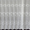 Curtain HERNÁD, leveles mintás, bordűrös fehér jacquard függöny anyag, 200 cm és 285 cm magas