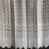 Curtain KAPOS, íves mintás, vastag fehér jacquard függöny anyag, 200 cm magas