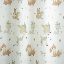 Curtain WOODY, erdei állat mintás, fényáteresztő függöny anyag - 180 cm magas lakástextília