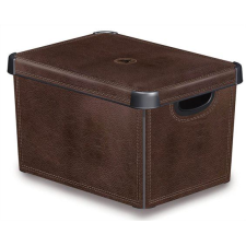 CURVER 188164 tárolódoboz tetővel 22l bőrhatású (C188164) bútor