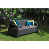 CURVER ALLIBERT CORFU LOVE SEAT MŰRATTAN KERTI 3 ÜLÉSES KANAPÉ