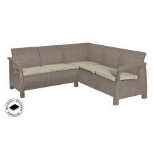 CURVER ALLIBERT CORFU RELAX polyrattan kerti sarokkanapé - cappuccino () kerti bútor