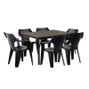 CURVER Carter 6+1 kerti bútor garnitúra szett dió-grafit