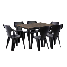 CURVER Carter 6+1 kerti bútor garnitúra szett dió-grafit kerti bútor