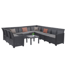CURVER Claire XIV 11 személyes sarokgarnitúra orlando asztallal kerti bútor