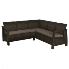 CURVER Corfu relax műrattan kerti sarokgarnitúra barna kerti bútor