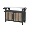 CURVER Decocoat unity műanyag xl kerti grill asztal 207l kőrisfa