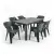 CURVER Demi 6+1 set de mobilier de grădină grafit