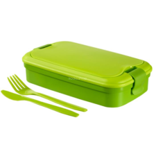 CURVER Ételtartó, evőeszközzel, CURVER &quot;Lunch&amp;Go&quot;, zöld uzsonnás doboz