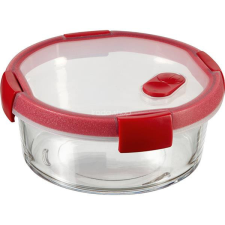 CURVER Ételtartó, kerek, üveg, 0,6 l, CURVER "Smart Cook", piros uzsonnás doboz