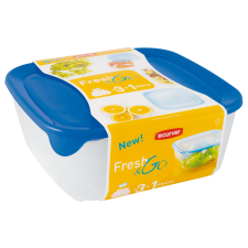 CURVER FRESH&amp;GO ÉTELTARTÓ SZETT 3+1 RÉSZES, SÖTÉTKÉK/ÁTLÁTSZÓ papírárú, csomagoló és tárolóeszköz