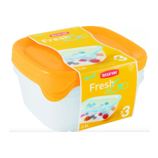 CURVER Fresh&Go szögletes ételtároló szett 3x0,8L (182218) papírárú, csomagoló és tárolóeszköz