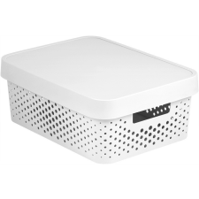  Curver Infinity dots white 11 L  műanyag tároló doboz tetővel - fehér bútor
