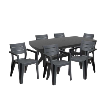 CURVER Juliemore 6+1 kerti bútor garnitúra szett grafit kerti bútor