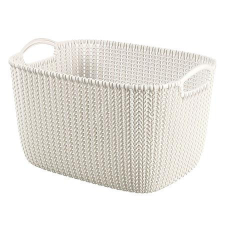 CURVER Kötött hatású kosár, L méret, CURVER "Knit", fehér bútor