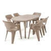 CURVER Lino 6+1 kerti bútor garnitúra szett cappuccino
