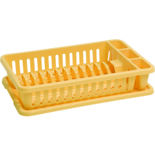  CURVER műanyag edényszárító tálcával - sárga konyhai eszköz