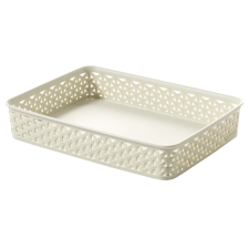 CURVER MY STYLE A4 RATTAN HATÁSÚ KOSÁR, KRÉM, 262X358X60MM papírárú, csomagoló és tárolóeszköz