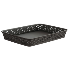 CURVER MY STYLE A4 RATTAN HATÁSÚ KOSÁR SÖTÉTBARNA, 6X26,2X35,8CM papírárú, csomagoló és tárolóeszköz