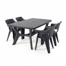 CURVER Natalie 4+1 kerti bútor garnitúra szett grafit kerti bútor