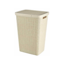 CURVER Natural Style Rattan hatású szennyestartó 58l - Krém (245976) bútor