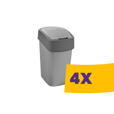 CURVER Pacific Flip Bin billenőfedeles szelektív hulladékgyűjtő szemetes Szürke 9L (Karton - 4 db) szemetes