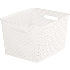 CURVER Rattan hatású kosár, 18l, törtfehér, CURVER "My Style" bútor
