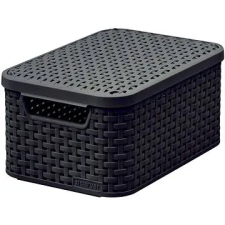 CURVER STYLE S méretű rattan kosár fedéllel papírárú, csomagoló és tárolóeszköz