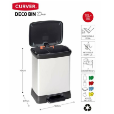CURVER SZELEKTÍV fémhatású pedálos szemetes 10L+18L (CU-981) szemetes