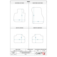 CUSTO-POL Méretpontos szövetszőnyeg garn. BMW 2 (F45) 2014- – Custo Pol autószőnyeg