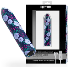 CUSTOM BULLETS CUSTOM BULLETS - VIRÁGOS MINTÁS VIBRÁTOR 10 REZGÉSSEL vibrátorok