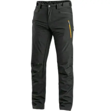 CXS AKRON 1430004816-52 FÉRFI SOFTSHELL NADRÁG, FEKETE/HV SÁRGA/NARANCS (52) munkaruha