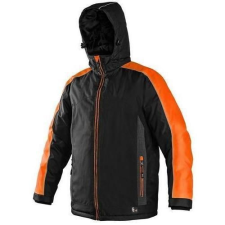 CXS férfi téli dzseki fényvisszaverő elemekkel, fekete/narancssárga, méret: M férfi kabát, dzseki