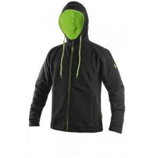 CXS Harrison Kapucnis Pulóver Fekete/Zöld - XL