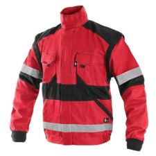 CXS Luxy Bright Fényvisszaverő Munkáskabát Piros/Fekete munkaruha