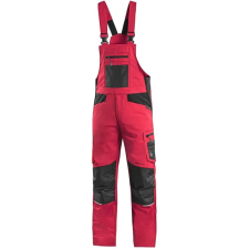CXS Solis Rugalmas Kantáros nadrág Piros/Fekete - 56 munkaruha