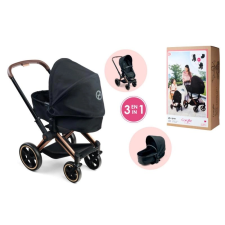 Cybex 3 az 1-ben fekete babakocsi babakocsi