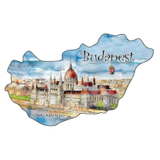 Czworka Hűtőmágnes,országforma, Budapest hűtőmágnes