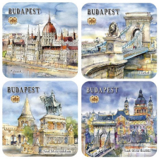 Czworka Parafa poháralátét 4db-os szett, Budapest konyhai eszköz