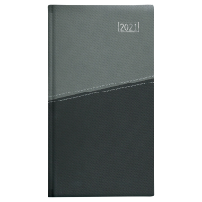  D035 Duplex álló zsebnaptár - Szürke-Antracit naptár, kalendárium