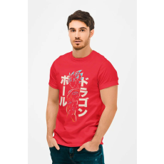  D&B Férfi/Unisex Póló AN00003 DragonBall Piros-Méret 3XL