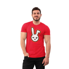  D&B Férfi/Unisex Póló EB00009 Bunny Piros-Méret 5XL