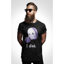 D&B Férfi/Unisex Póló GM00008 I Died Fekete-Méret M férfi póló