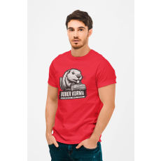  D&B Férfi/Unisex Póló ME00001 BoberKurwa Piros-Méret XL