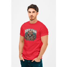 D&B Férfi/Unisex Póló ME00002 BoberKurwa Piros-Méret 2XL férfi póló