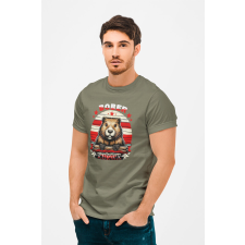 D&B Férfi/Unisex Póló ME00003 BoberKurwa Katonai zöld-Méret 3XL férfi póló